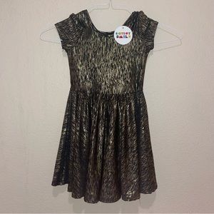 Dot Dot Smile Christmas Holiday Fancy Dress 3/4 Black & Gold